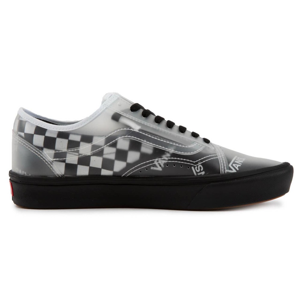 NEW Vans Womens Comfycush Slip Skool Black Checkerboard Low Top Sneaker Shoes 6